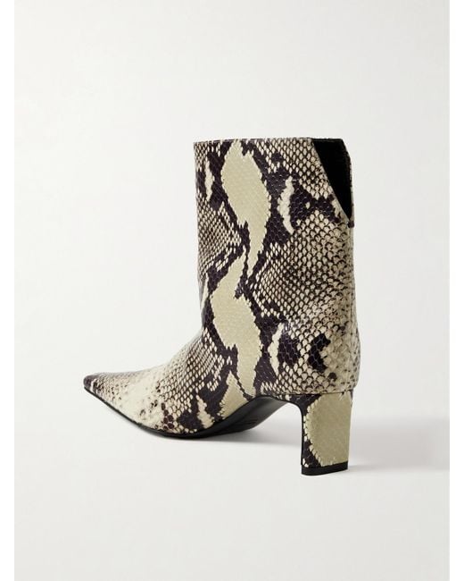 Khaite Multicolor Ona Snake-Effect Leather Ankle Boots