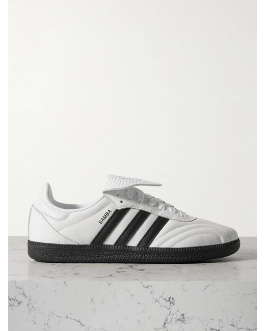 Adidas Originals White Samba Lt Sneakers Aus Leder