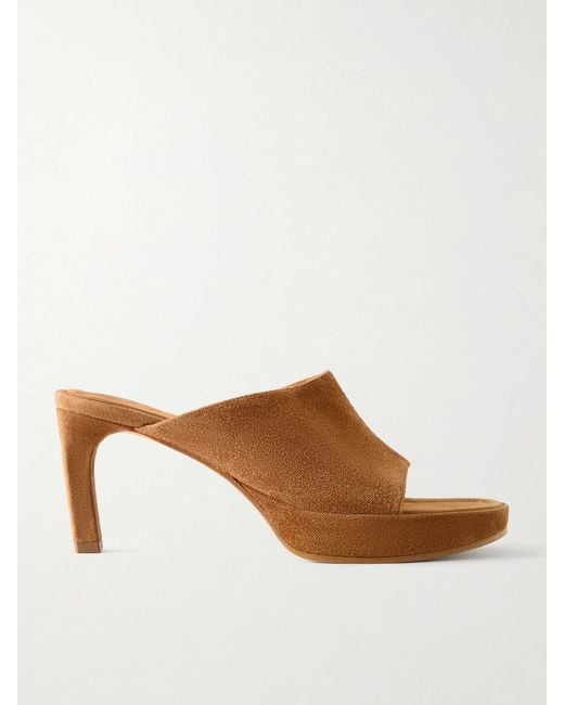 Balenciaga Brown Fargo Suede Mules