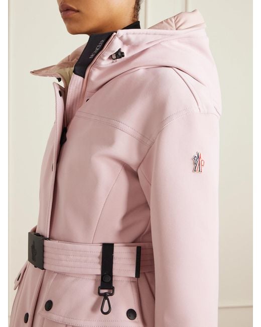 Moncler Pink Isle Stretch-Twill Down Ski Jacket