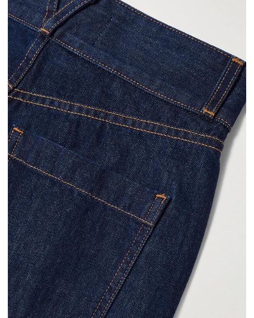 Veronica Beard Blue Taylor Hoch Sitzende Jeans Mit Weitem Bein