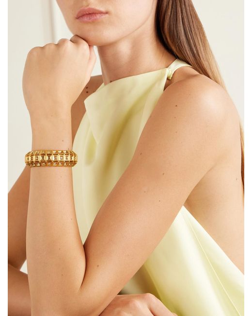Sonia Petroff Metallic Lobster Vibe-Plated Crystal Cuff