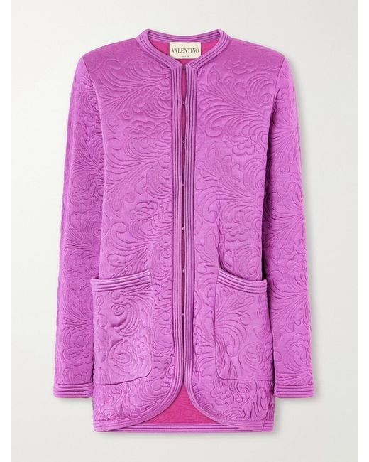 Valentino Garavani Pink Jacquard-Knit Jacket