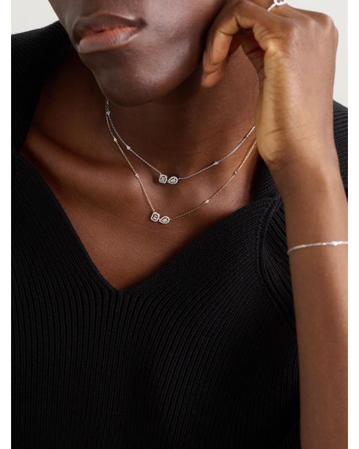 Messika Natural My Twin 18-Karat Diamond Necklace
