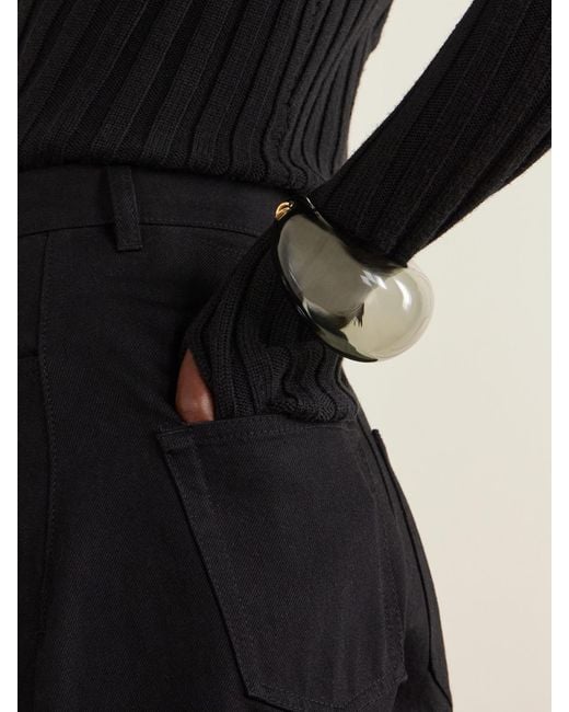 Alaïa Gray Glass Cuff