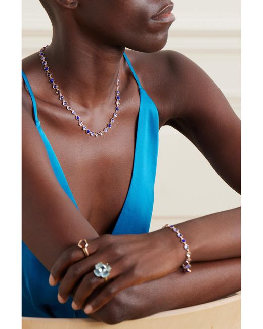 Irene Neuwirth Natural Classic 18-Karat Rose Multi-Stone Necklace