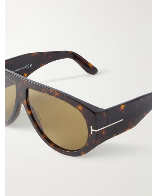 Tom Ford Black Bronson D-Frame Acetate Sunglasses