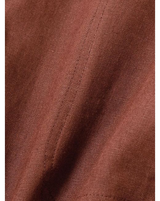 Eres Brown L'Intemporel Correct Linen Shorts