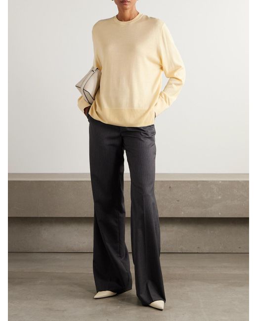 Totême  Natural Pullover Aus Einer Woll-Seidenmischung