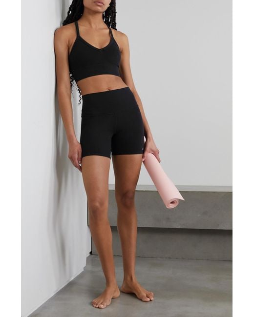 Alo Yoga Airbrush 5 Stretch Cycling Shorts in Black