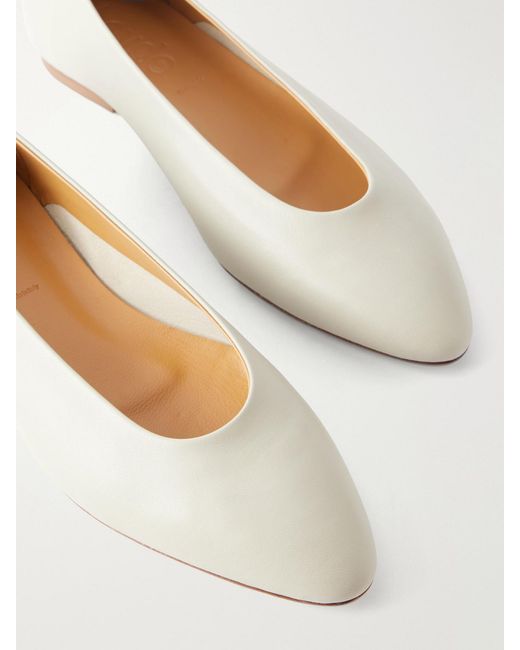 Aeyde Natural Ellie Leather Ballet Flats