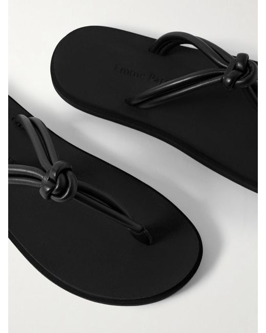 Emme Parsons Brown Knot Leather Flip Flops