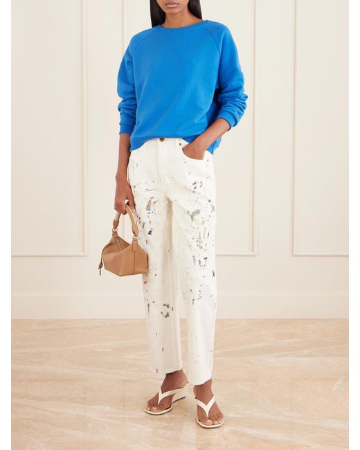 Jamie Haller Blue The Daily Cotton-Terry Sweatshirt