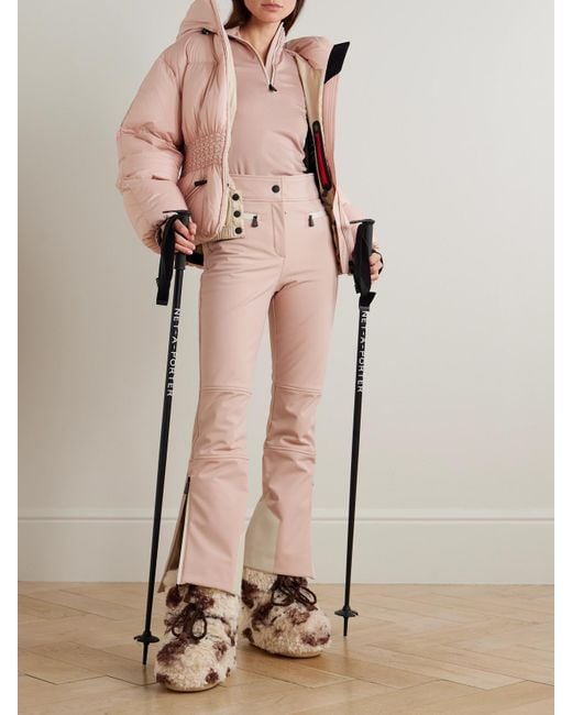 Moncler Pink Color-Block Stretch-Jersey Base Layer