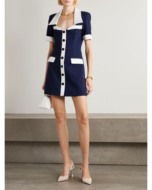 Rebecca Vallance Blue Ula Minikleid Aus Crêpe