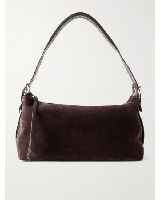 Lemaire Brown Belted Baguette Leather Shoulder Bag