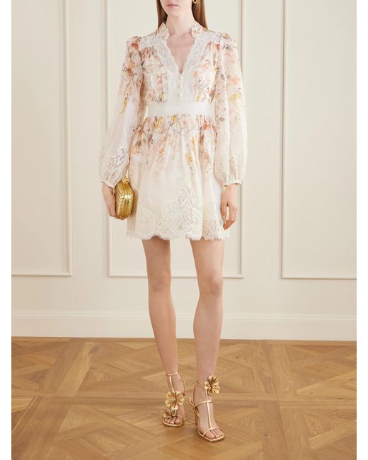 Zimmermann Natural Belara Metallic-Leather Sandals