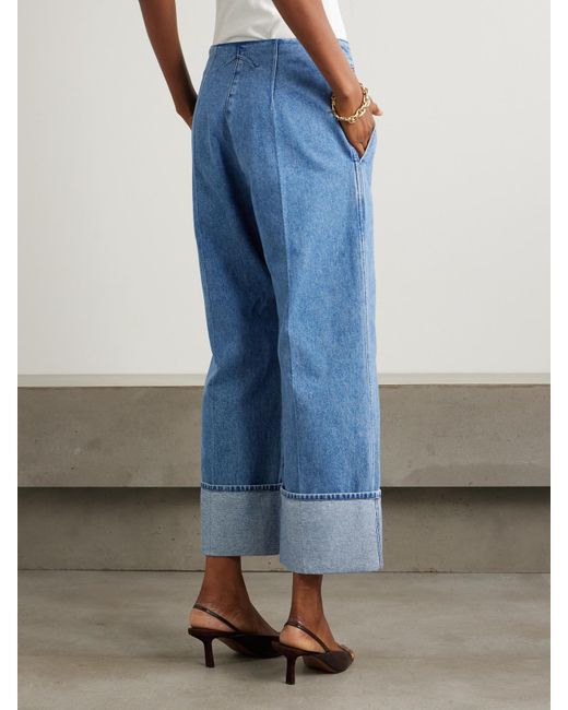 Patou Blue Iconic Hoch Sitzende Jeans Mit Geradem Bein