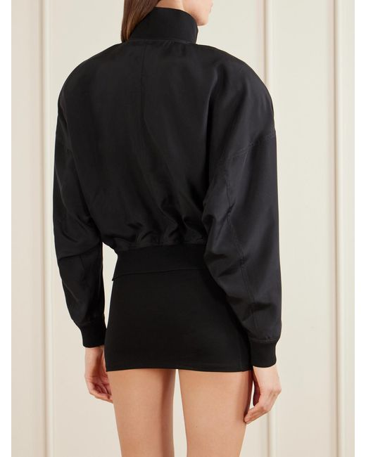 Gucci Black Cropped Silk Jacket