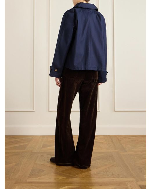 Polo Ralph Lauren Blue Embroidered Cotton-Gabardine Jacket