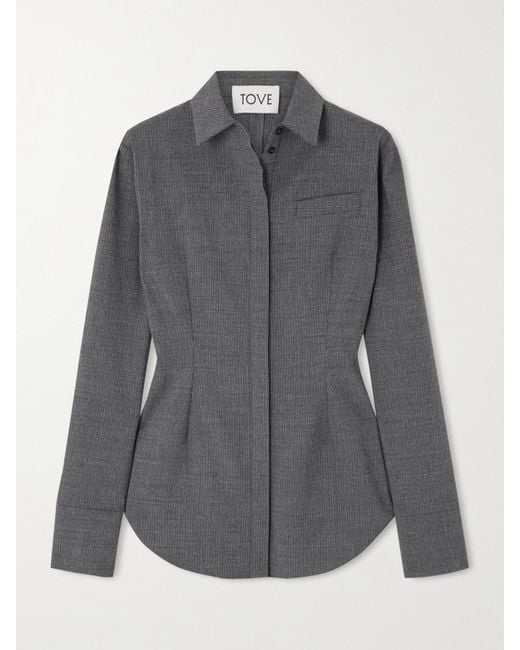 TOVE Gray Elvin Woven Shirt