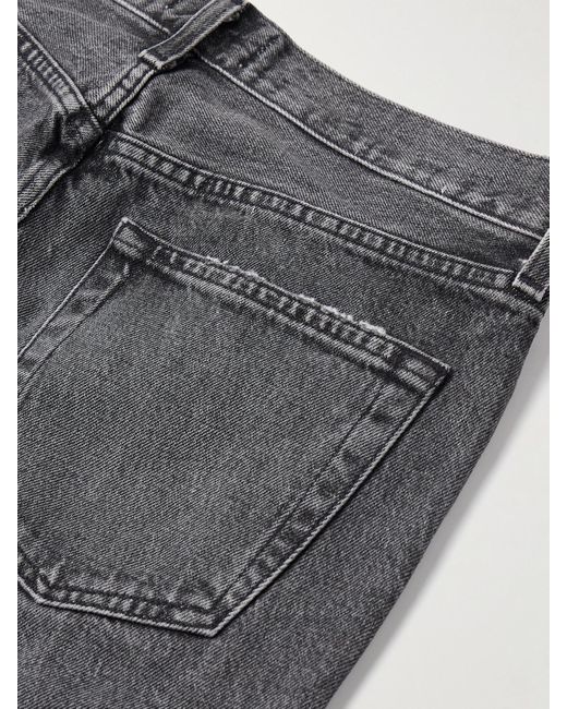 Agolde Gray Valen Mid-Rise Straight-Leg Jeans