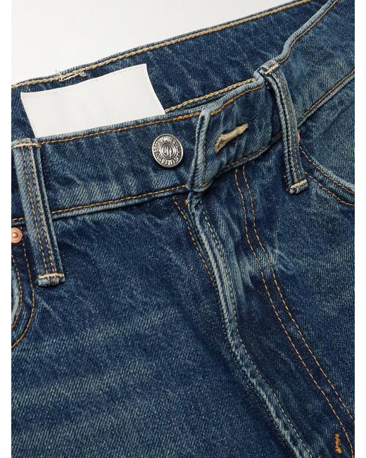 Mother Blue The Reifler Mid-Rise Straight-Leg Jeans