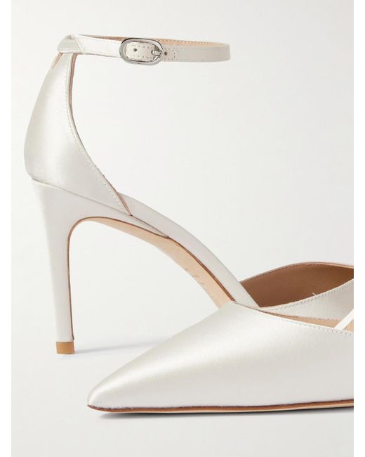 Stuart Weitzman Natural Stuart Satin Pumps