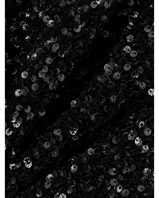 Balmain Black Sequined Velvet Mini Dress