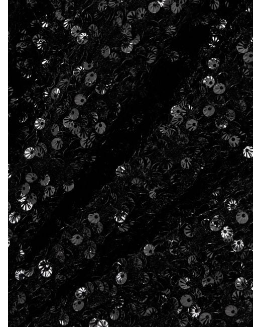 Balmain Black Sequined Velvet Mini Dress