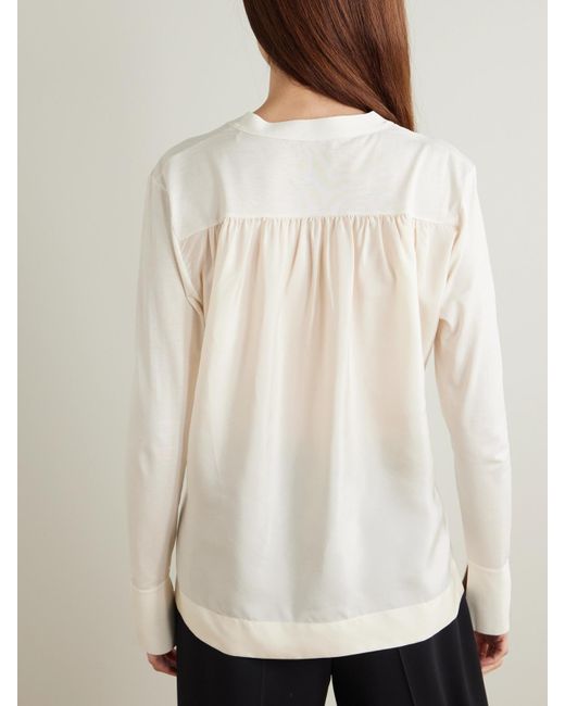 Joseph Natural Cotton And Silk-Blend And Silk-Habotai Cardigan