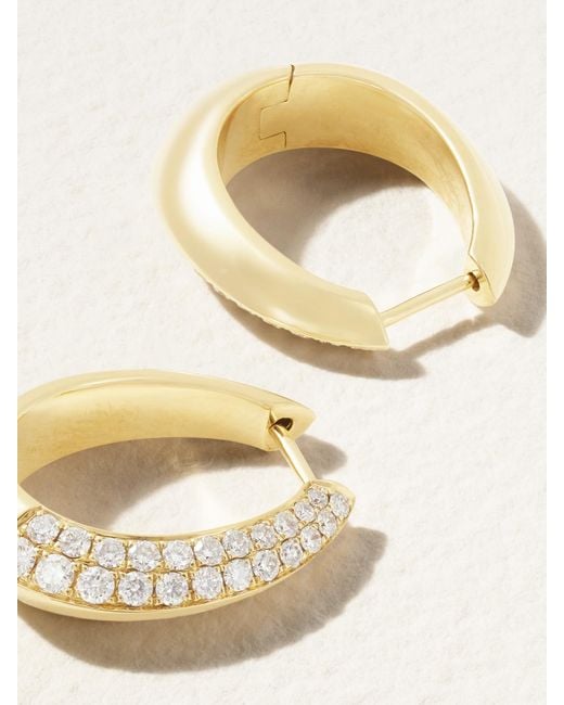 Anita Ko Natural 18-Karat Diamond Hoop Earrings