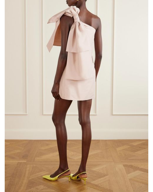 BERNADETTE Natural Taffeta Mini Dress