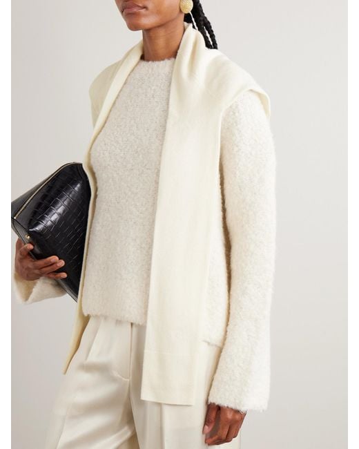 Totême Natural Sleeve Schal Aus Kaschmir Mit Stickerei