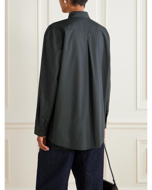 Totême  Gray Garderob Organic Cotton-Poplin Shirt