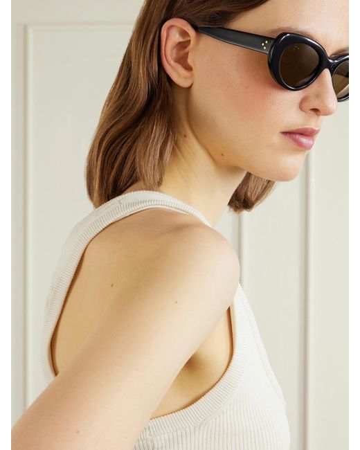 Matteau Black Mirage Cat-Eye Acetate Sunglasses