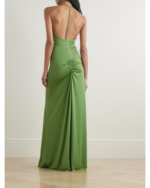 victoria beckham green silk dress Green Victoria Beckham Gown by Victoria Beckham