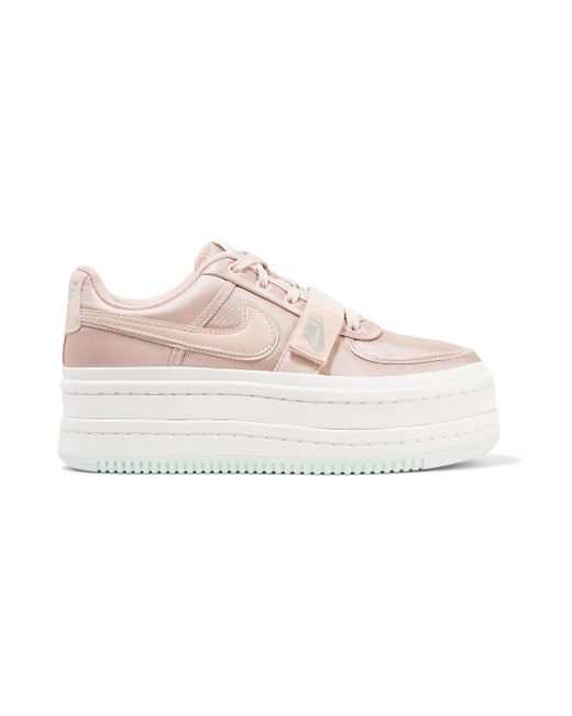 Nike Vandal 2k Faux Leather-trimmed Metallic Faille Platform Sneakers in  Pink | Lyst Canada
