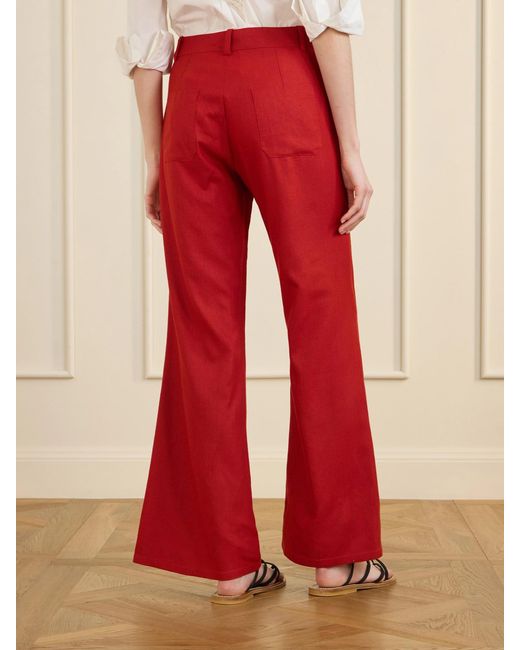 Alix Of Bohemia Bunny Russet Silk Flared Jeans