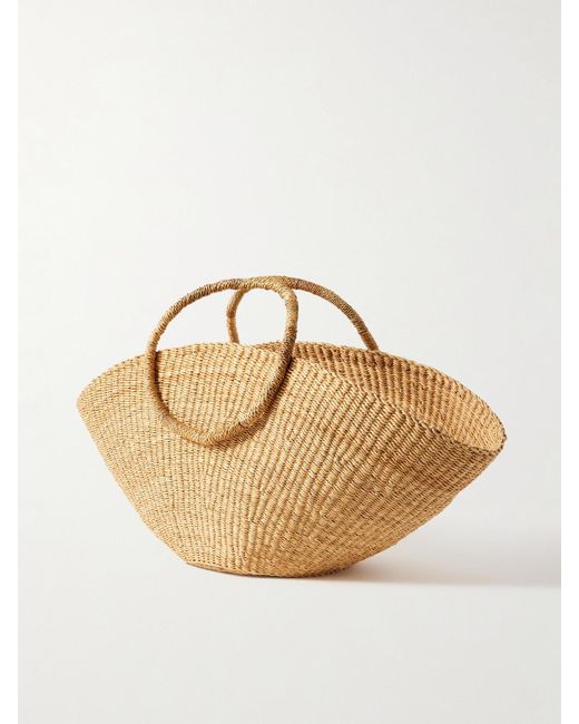 Muuñ Metallic Luna Woven Straw Tote