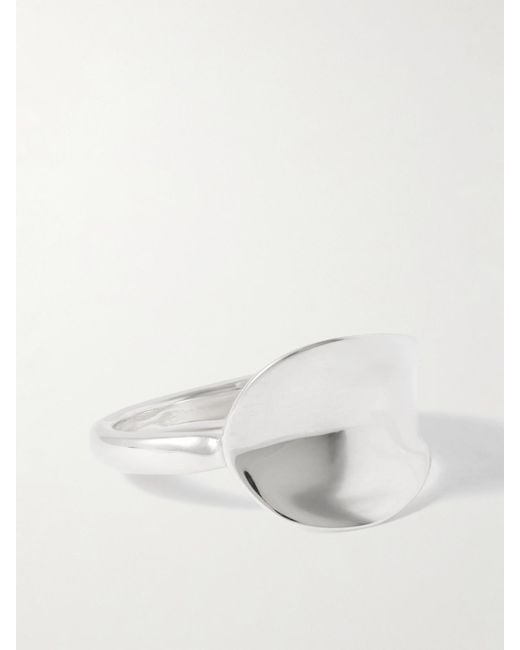 Agmes White Marta Recycled Sterling Ring