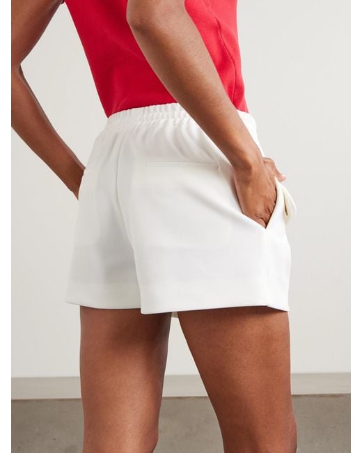 Valentino Garavani Natural Embellished Stretch-Jersey Shorts