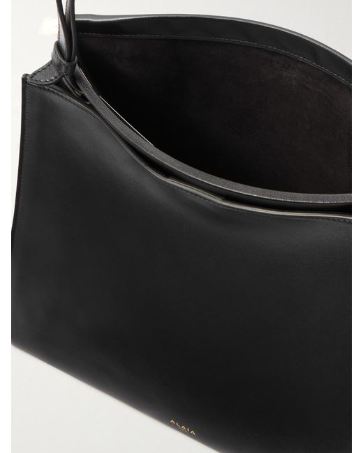 Alaïa Black Le Click Mittelgroße Schultertasche Aus Leder
