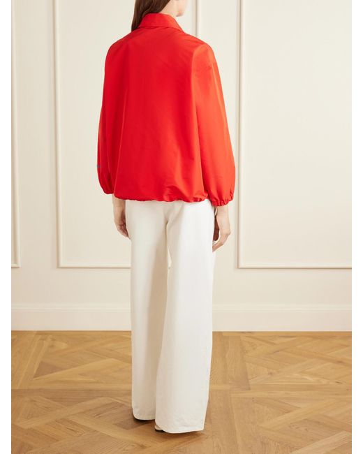 Jil Sander Red Logo-Embossed Shell Jacket