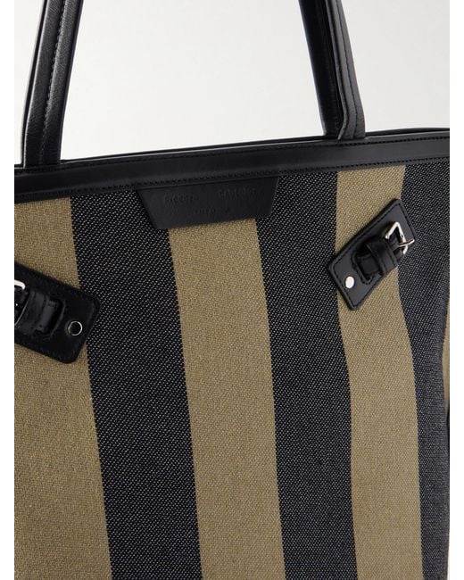 Proenza Schouler White North South Days Striped Leather-Trimmed Canvas Tote