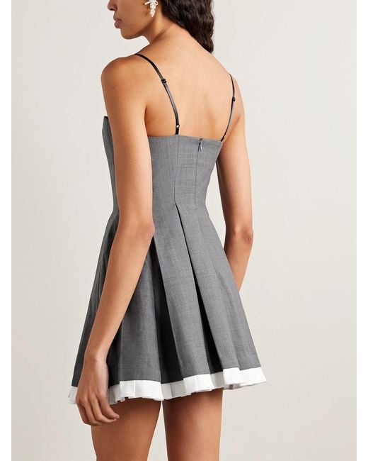 ShuShu/Tong Gray Layered Pleated Twill Dress