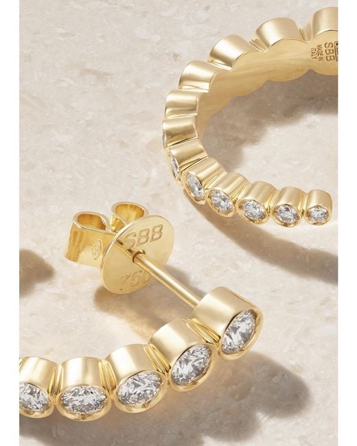 Sophie Bille Brahe Natural Boucle Ensemble 18-Karat Recycled Diamond Earrings