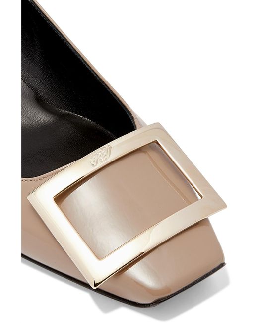 Roger Vivier White Belle Vivier Trompette 45 Patent-Leather Pumps