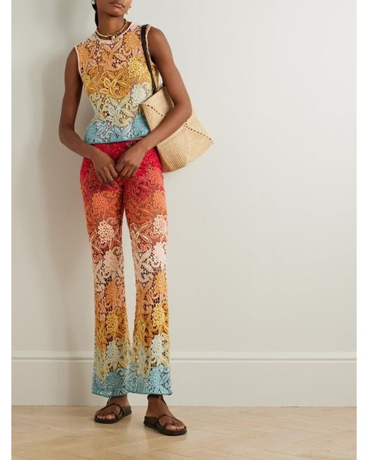 Etro Macramé Flared Pants