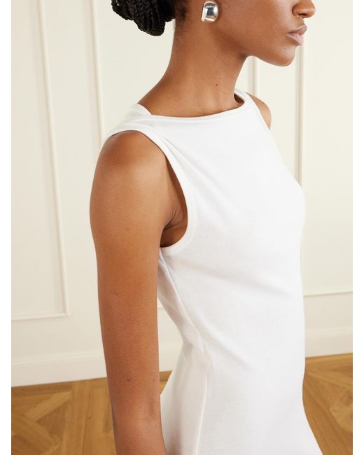 Leset White Nando Cotton Maxi Dress